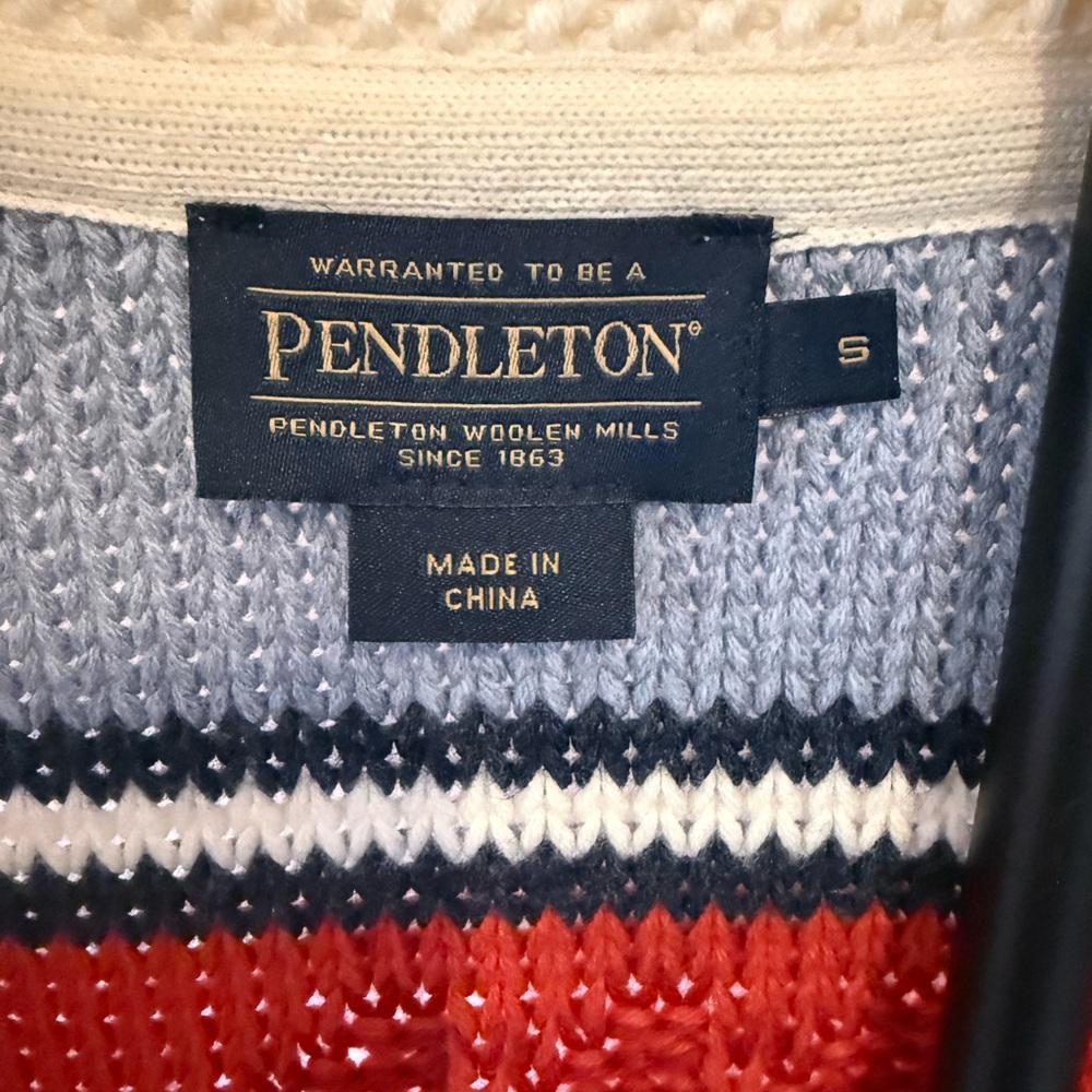 NWOT - Pendelton Zip Cardigan Sweater - Unisex, Colorful stripes - Picture 5 of 6